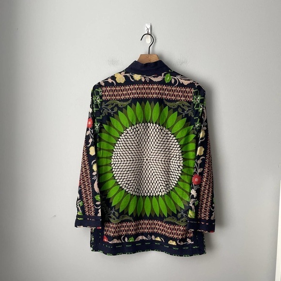 Tory Burch Green and Navy Tunic - Picture 4 of 4